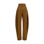 Ferragamo Brown Wool Oves Aries Casual Pants