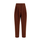 Fabiana Filippi Brown Cotton Casual Pants