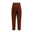 Fabiana Filippi Brown Cotton Casual Pants