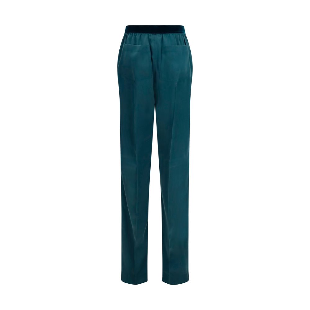 Tom Ford Blue Silk Casual Pants Tom Ford