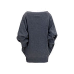 MM6 Gray Wool Oves Aries Casual Dress