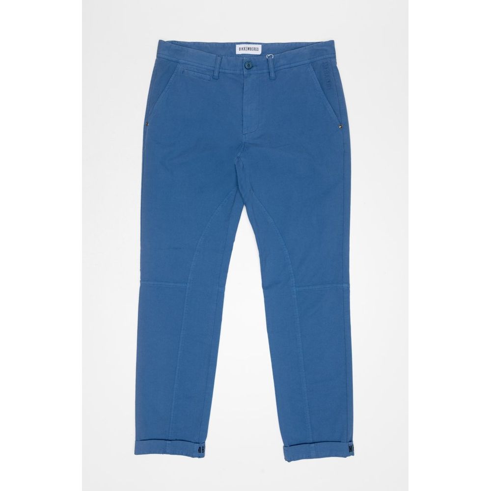 Bikkembergs Blue Cotton Joggers Workout Pants Bikkembergs