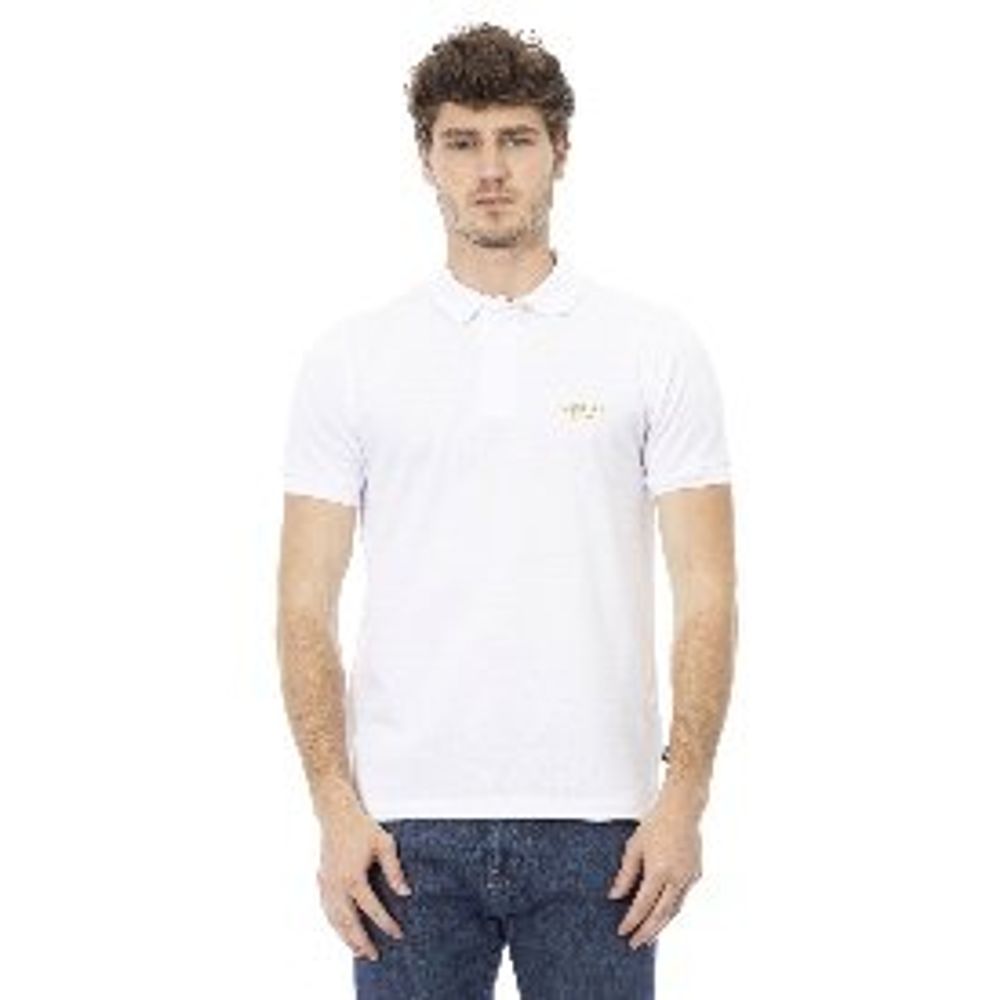 Baldinini Trend White Cotton Polo Shirt Baldinini Trend