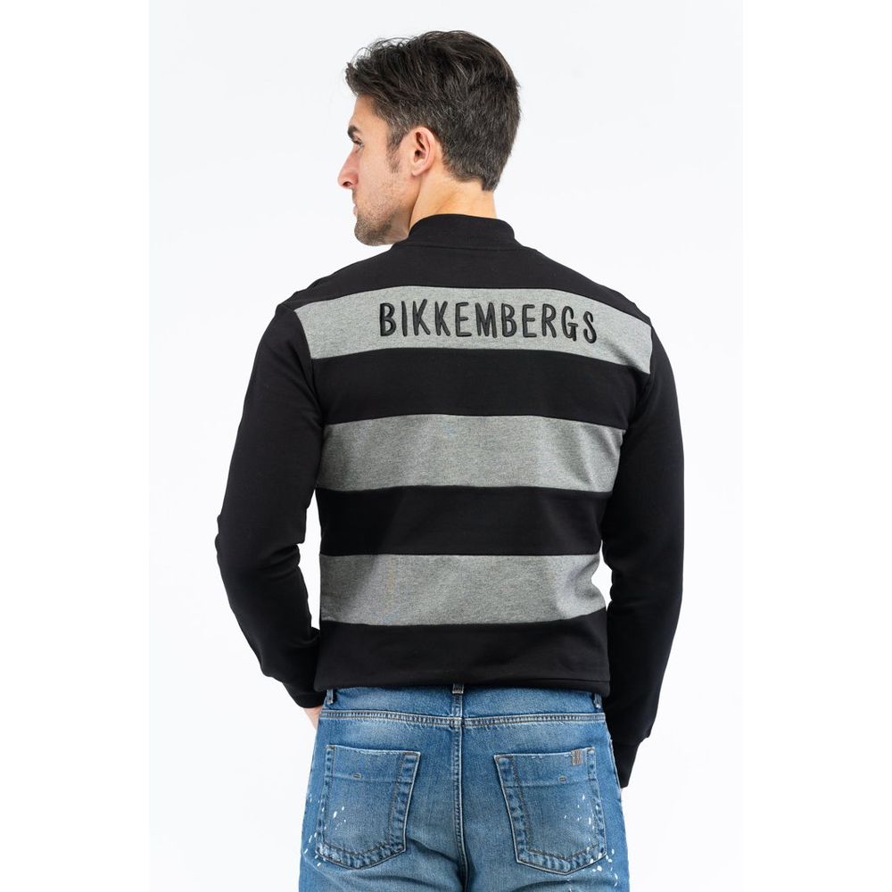 Bikkembergs Gray Cotton Sweatshirt Bikkembergs