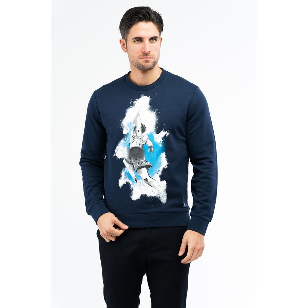 Bikkembergs Blue Cotton Sweatshirt Bikkembergs