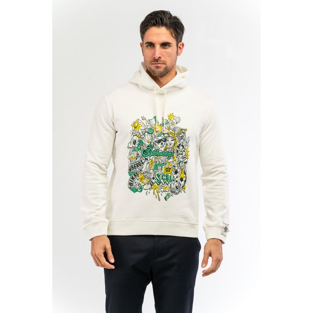 Bikkembergs White Cotton Sweatshirt Bikkembergs