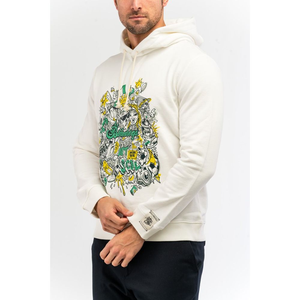 Bikkembergs White Cotton Sweatshirt Bikkembergs