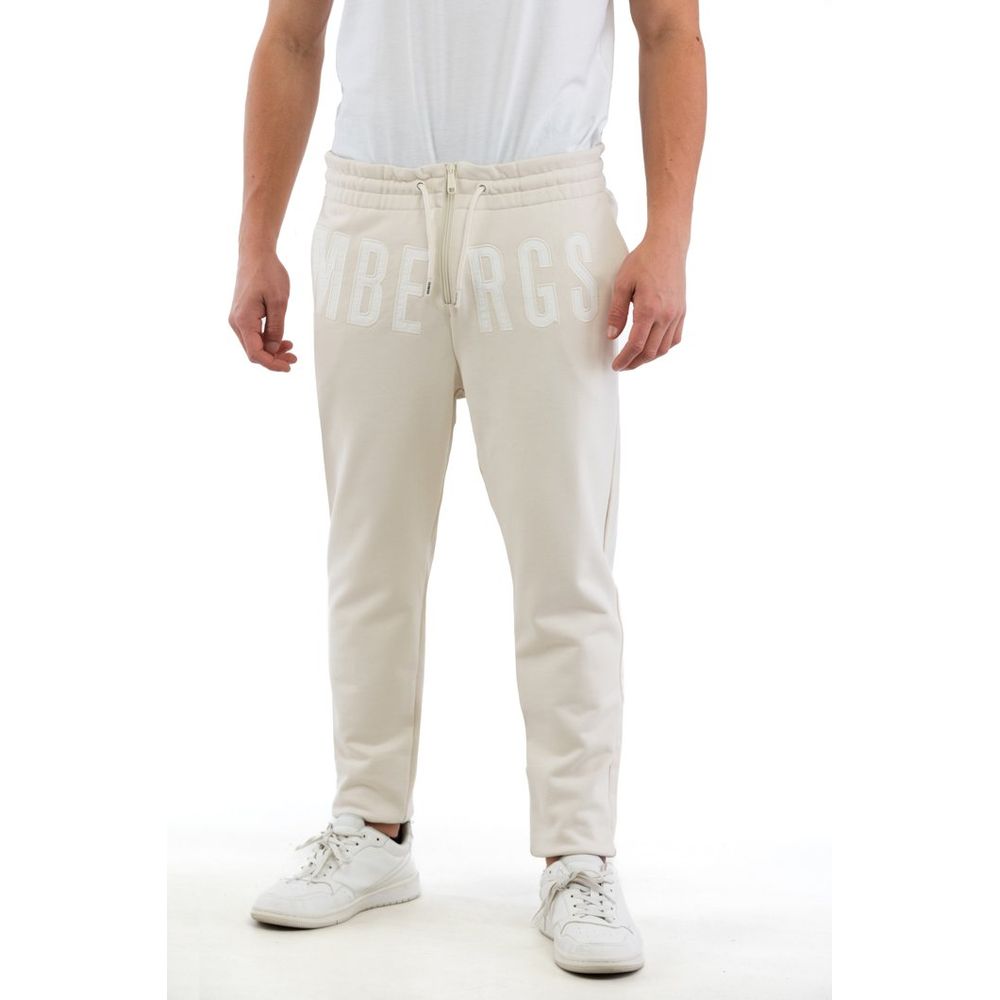 Bikkembergs Beige Cotton Joggers Workout Pants Bikkembergs
