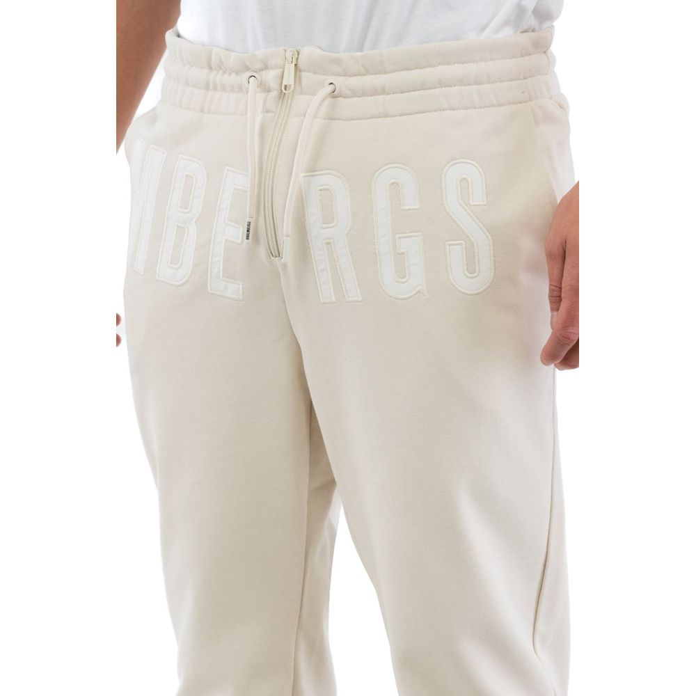 Bikkembergs Beige Cotton Joggers Workout Pants Bikkembergs