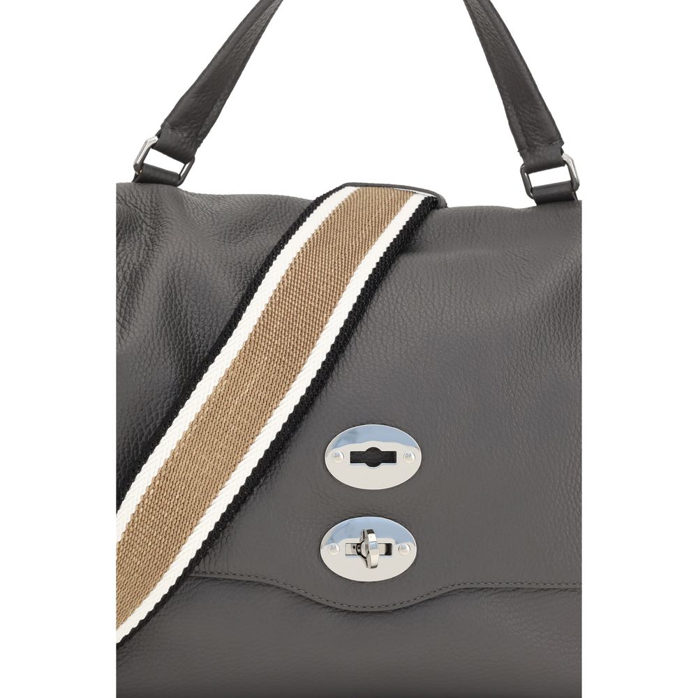 Zanellato Gray Calf Leather Bos Taurus Handbag Zanellato