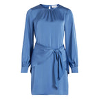 Vila Clothes Blue Polyester Short Dress Vila Clothes