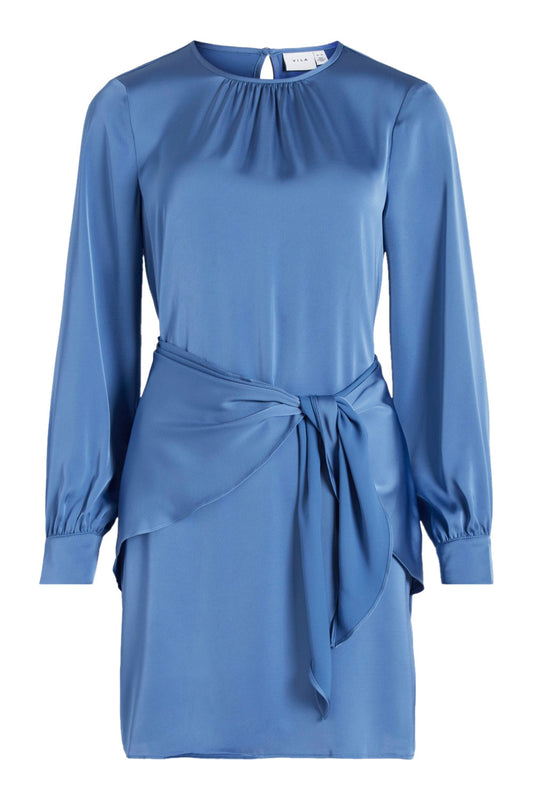 Vila Clothes Blue Polyester Short Dress Vila Clothes