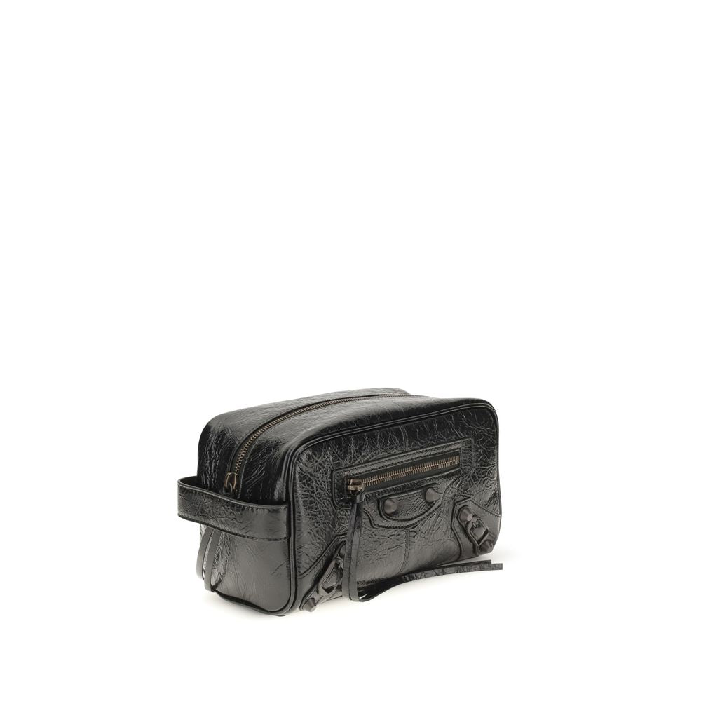Balenciaga black lamb leather Ovis Aries accessory featuring sleek design and high-quality craftsmanship.