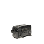 Balenciaga black lamb leather Ovis Aries accessory featuring sleek design and high-quality craftsmanship.