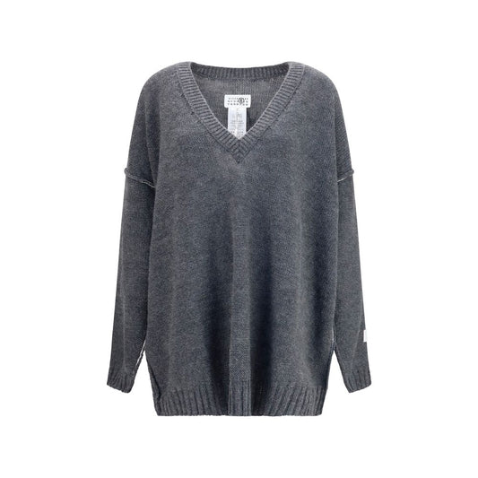 MM6 Gray Marabou Sweatshirt MM6