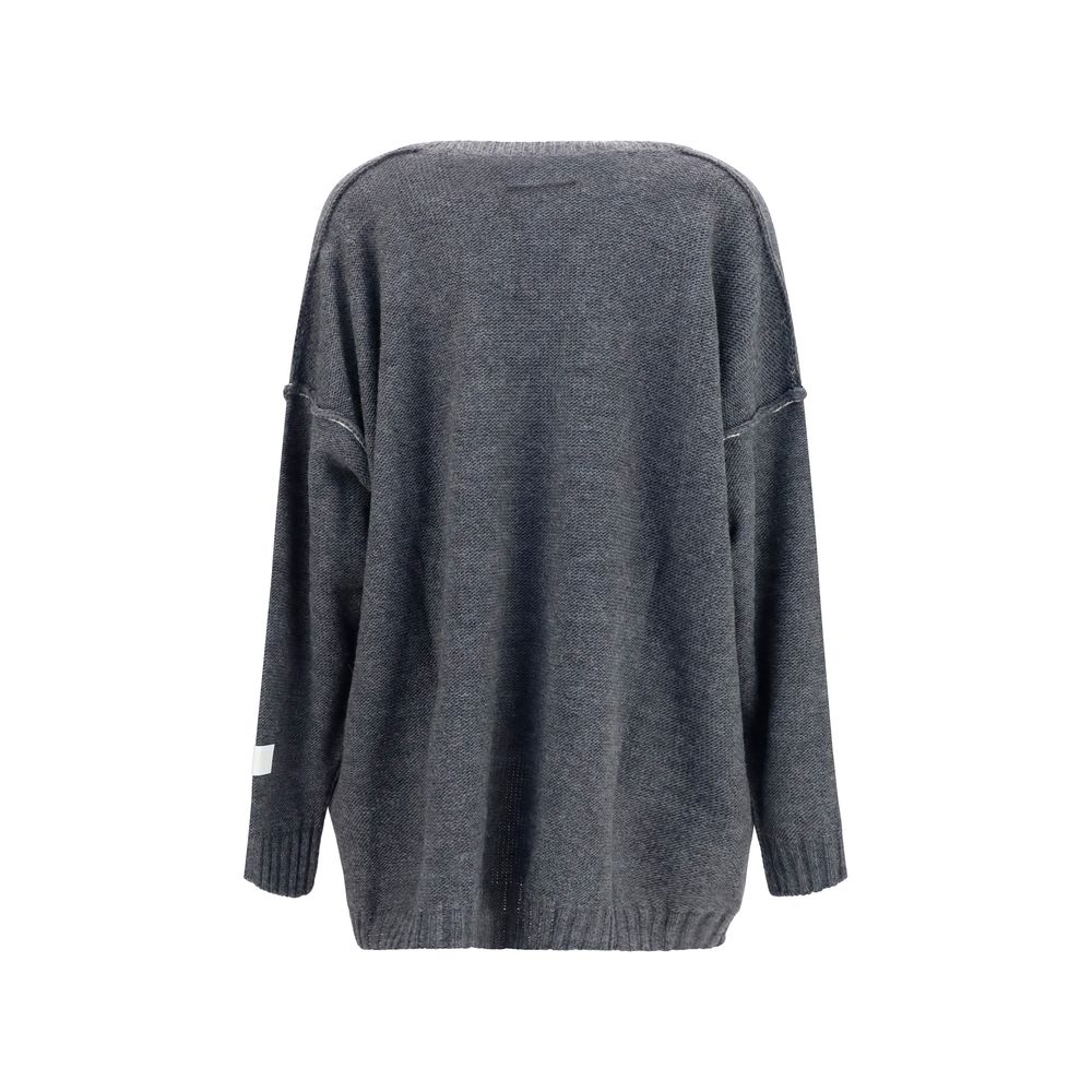 MM6 Gray Marabou Sweatshirt MM6