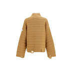 MM6 Beige Wool Oves Aries Turtleneck MM6