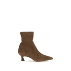 Stuart Weitzman Brown Calf Leather Bos Taurus Ankle Boots Stuart Weitzman