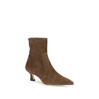 Stuart Weitzman Brown Calf Leather Bos Taurus Ankle Boots Stuart Weitzman