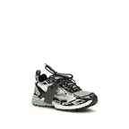 Off-White Gray Polyester Athletic Sneakers - Eljoys Fashion 