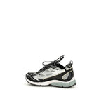 Off-White Gray Polyester Athletic Sneakers - Eljoys Fashion 