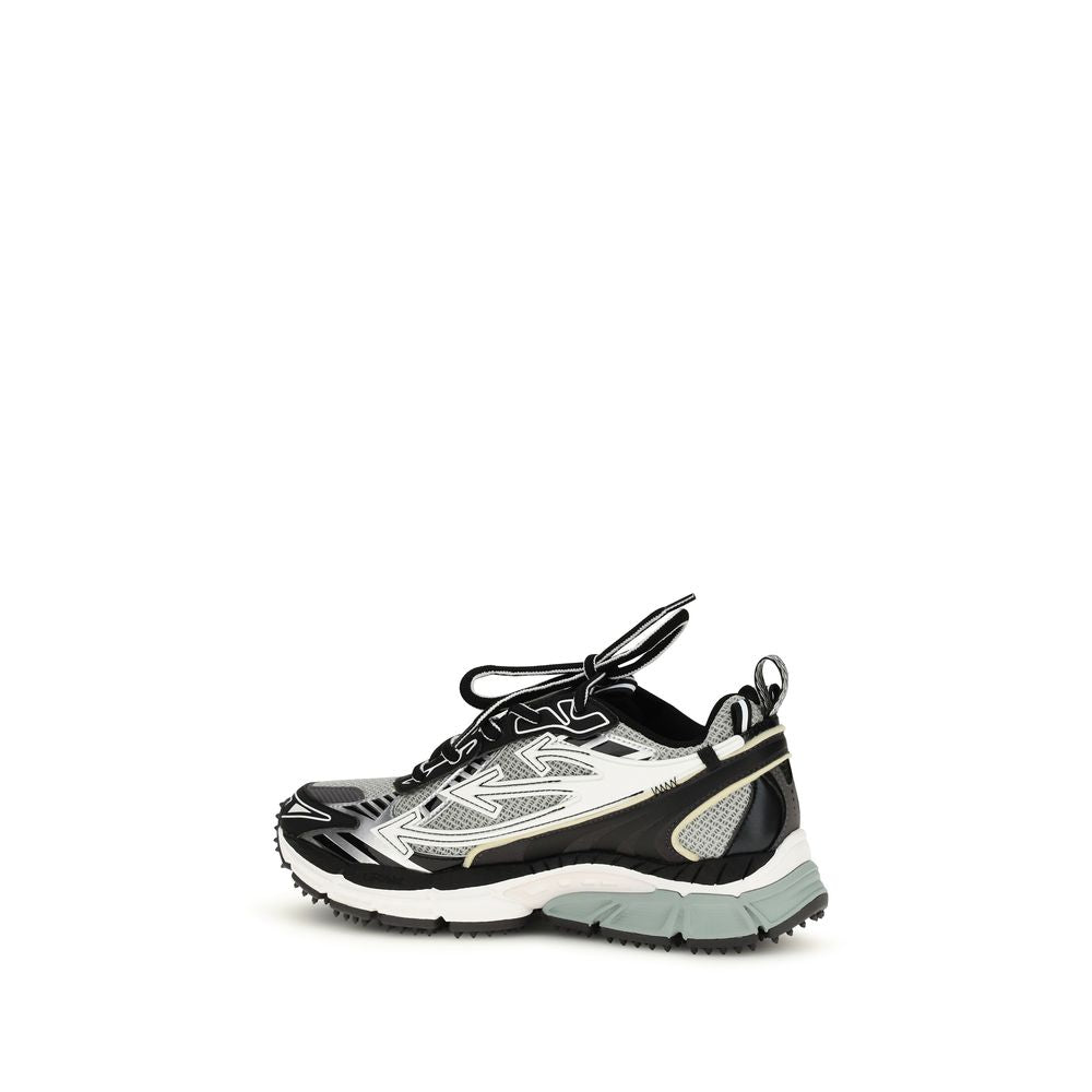 Off-White Gray Polyester Athletic Sneakers - Eljoys Fashion 