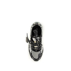 Off-White Gray Polyester Athletic Sneakers - Eljoys Fashion 