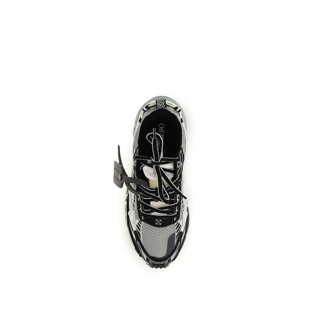 Off-White Gray Polyester Athletic Sneakers - Eljoys Fashion 