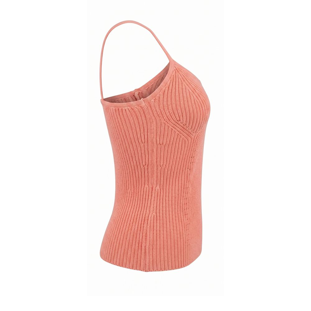 Pink wool tank top for women by Malo, featuring a sleeveless design and a fitted silhouette.