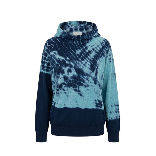 Malo Blue Cotton Women Sweatshirt Malo