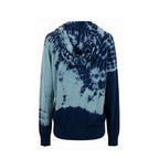 Blue Malo cotton women's sweatshirt with a relaxed fit and long sleeves, displayed on a plain background.