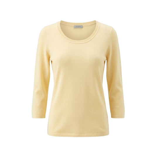 Malo Yellow Silk Women Sweater Malo