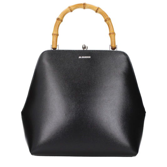 Jil Sander Black Leather Handbag Jil Sander
