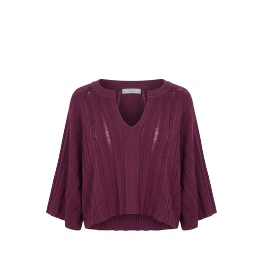 Malo Purple Cotton Women Sweater Malo