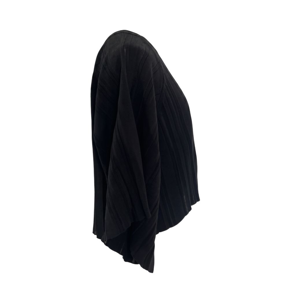 Black cotton women's sweater by Malo, featuring a cozy fit and classic design.