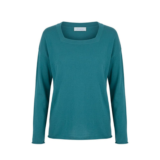 Malo Blue Cotton Women's Sweater Malo