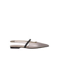 Beige leather ballet flats by Brunello Cucinelli featuring a sleek design and comfortable slip-on style.