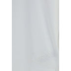 White cotton long sleeve T-shirt by Burberry, featuring a classic fit and subtle branding, displayed on a plain background.