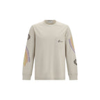 Golden Goose beige cotton sweatshirt with relaxed fit and subtle branding, displayed on a neutral background.
