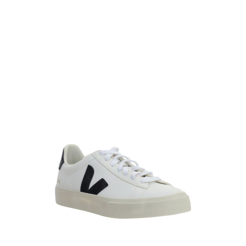 Veja White Calf Leather Bos Taurus Sneakers featuring sleek design and white leather uppers on a clean background.