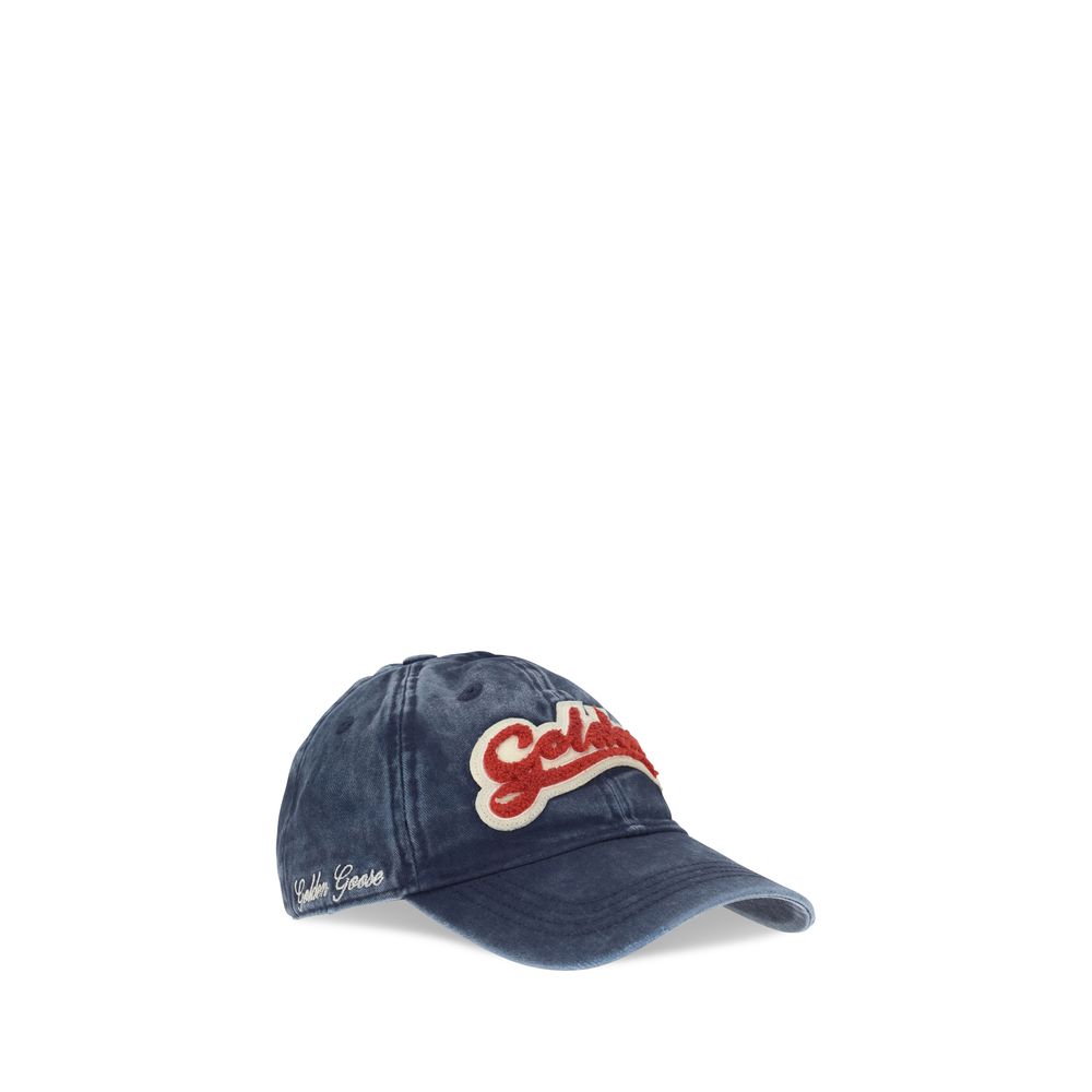 Golden Goose Blue Cotton Cap Baseball Hat Golden Goose