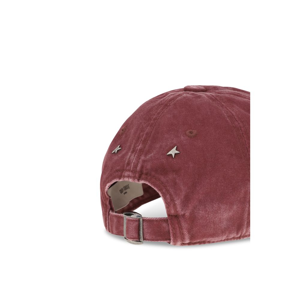 Golden Goose Bordeaux Cotton Cap Baseball Hat Golden Goose