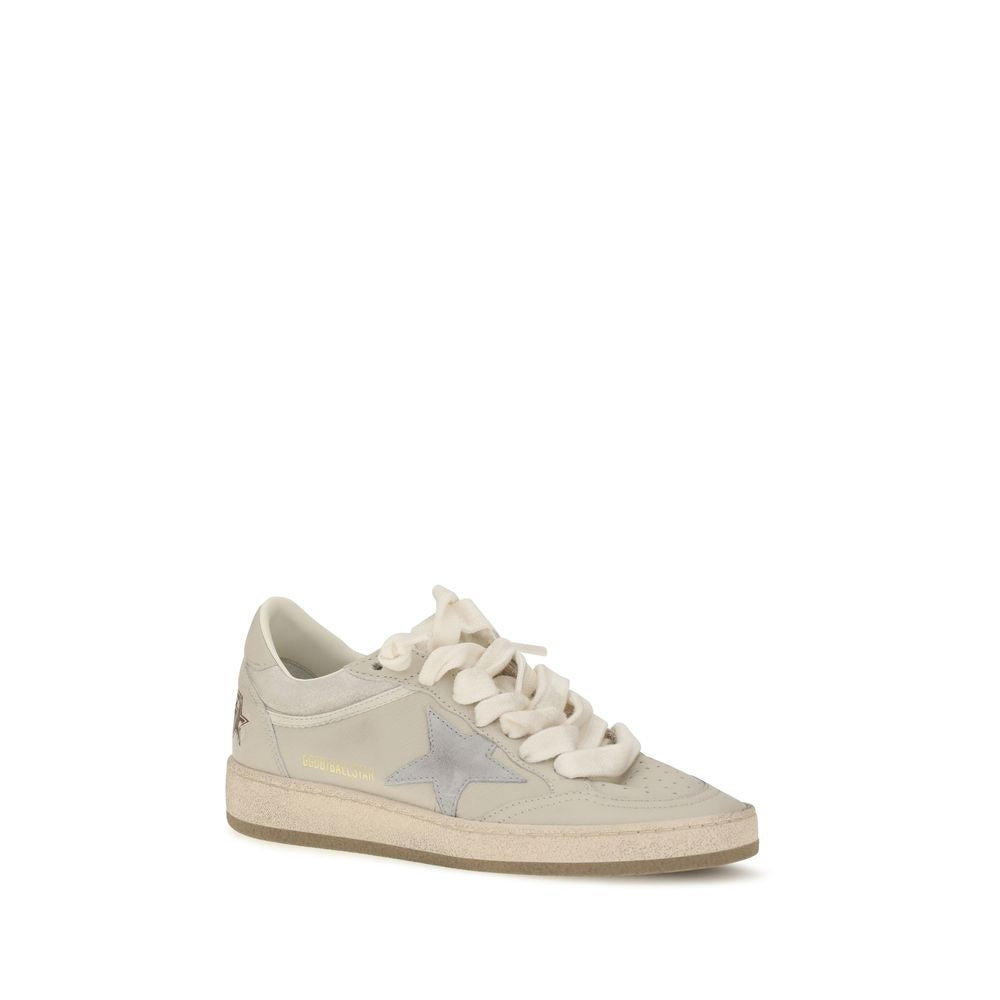 Golden Goose Beige Calf Leather Bos Taurus Low Top Sneakers