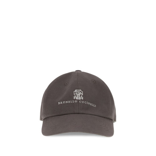 Brunello Cucinelli Brown Cotton Cap Baseball Hat Brunello Cucinelli