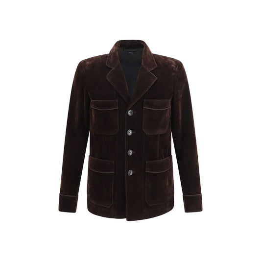 Tom Ford Brown Cotton Blazer Tom Ford