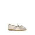 Maison Margiela beige calf leather Bos Taurus ballet flats with rounded toe and minimalist design.