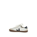 Veja white calf leather Bos Taurus athletic sneakers with clean design and white laces on a neutral background.