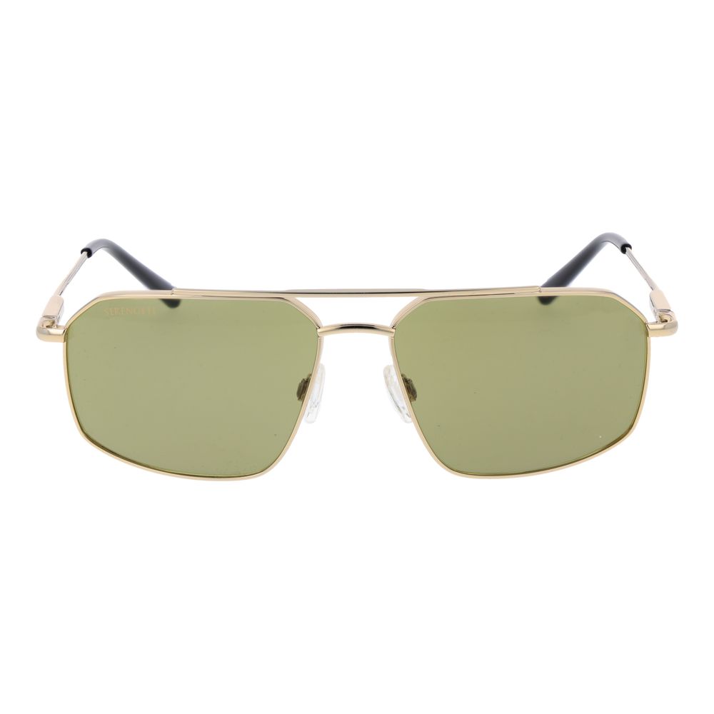 Serengeti Gold Metal Sunglasses with sleek frame and tinted lenses, stylish eyewear for sun protection and fashion.
