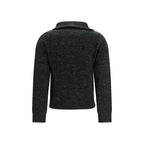 Black viscose sweatshirt by Isabel Marant Étoile featuring a relaxed fit and subtle branding, shown on a model.