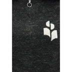 Black viscose sweatshirt from Isabel Marant Étoile with a relaxed fit and subtle branding details.